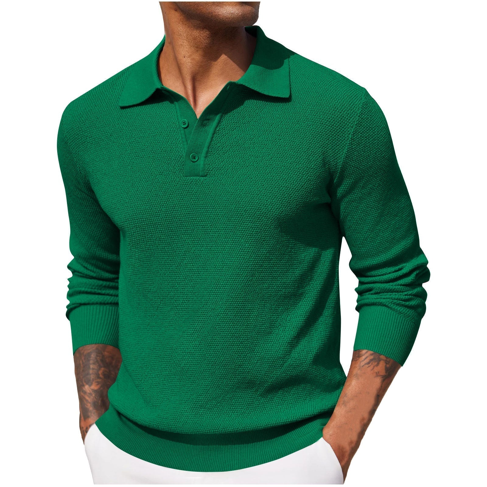 Men's Casual Polo Shirt | Long Sleeve