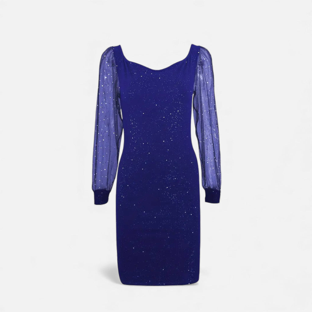 Women’s V-Neck Sequin Dress | Midi