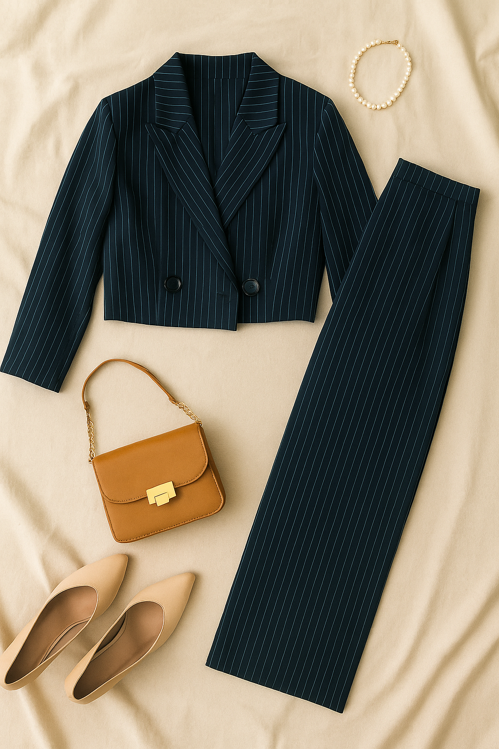 Women's Cropped Blazer & Trousers | Set