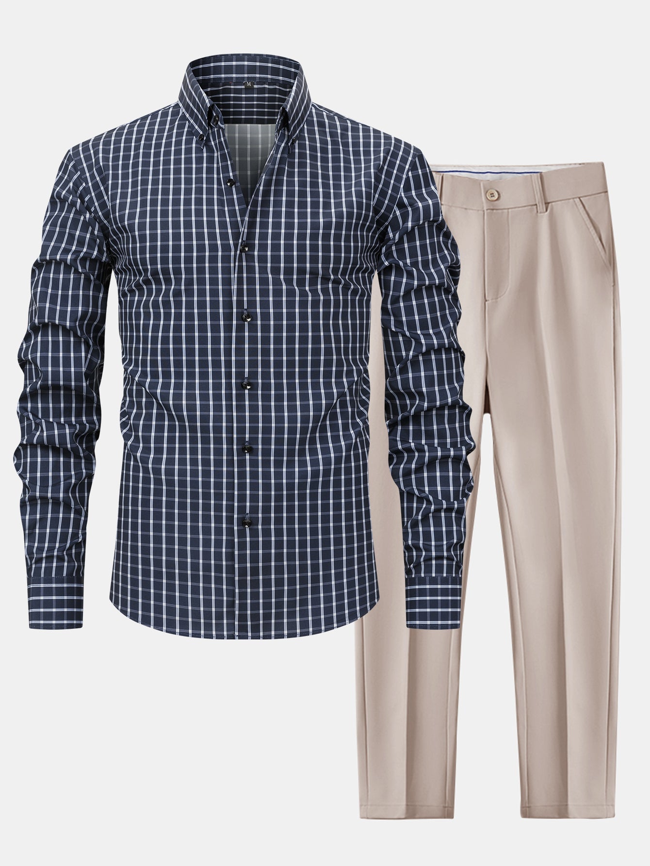 Men's Checked Shirt & Trousers | Set
