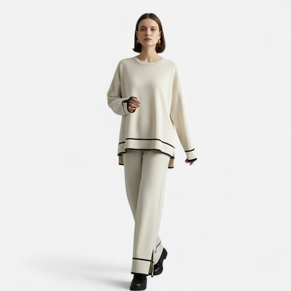 Women’s Knitted Two-Piece Set | Shirt & Pants