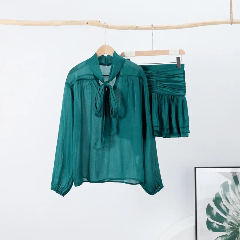 Women's Blouse & Mini Skirt Co-Ord | Party