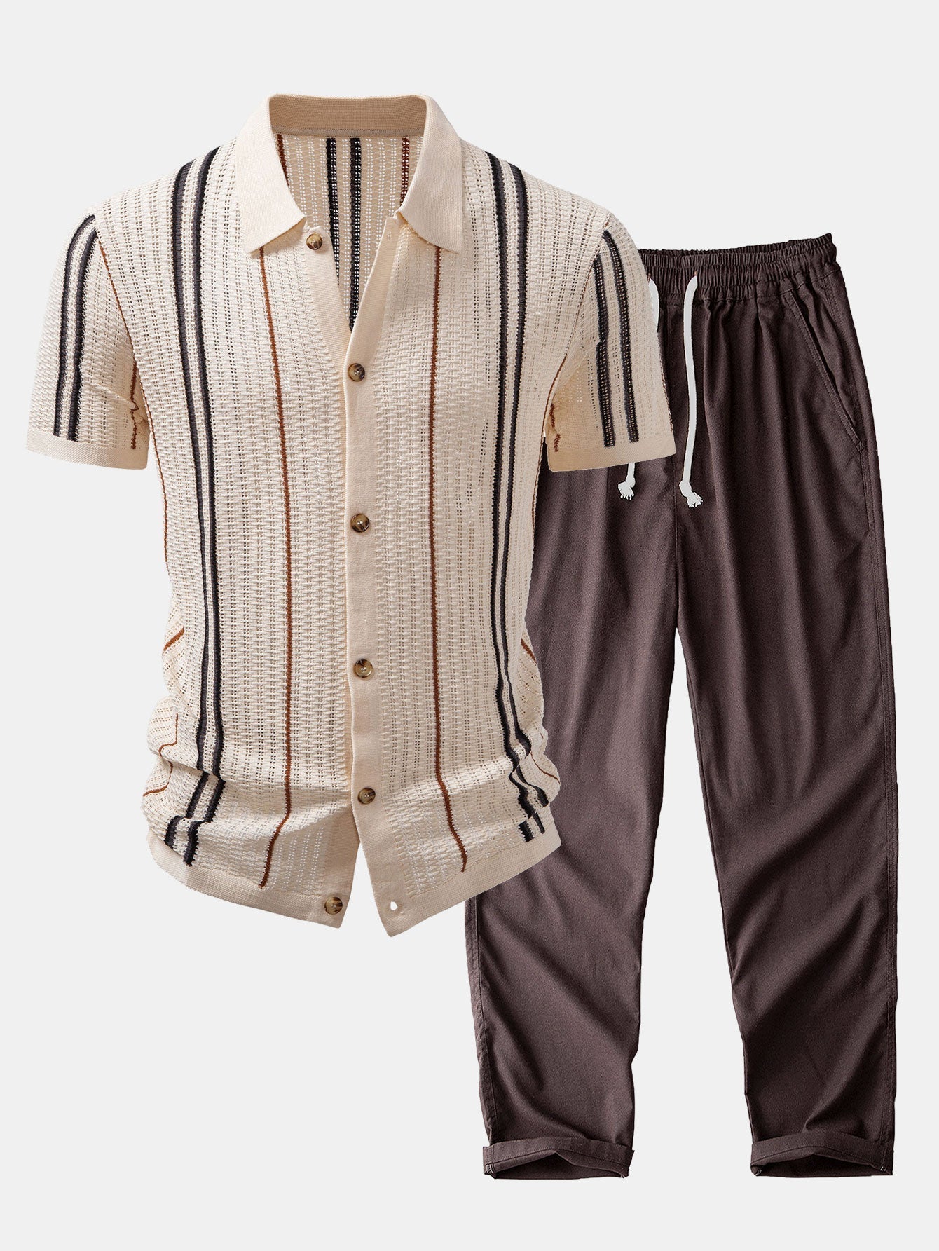 Men's Crochet Shirt & Pants | Set