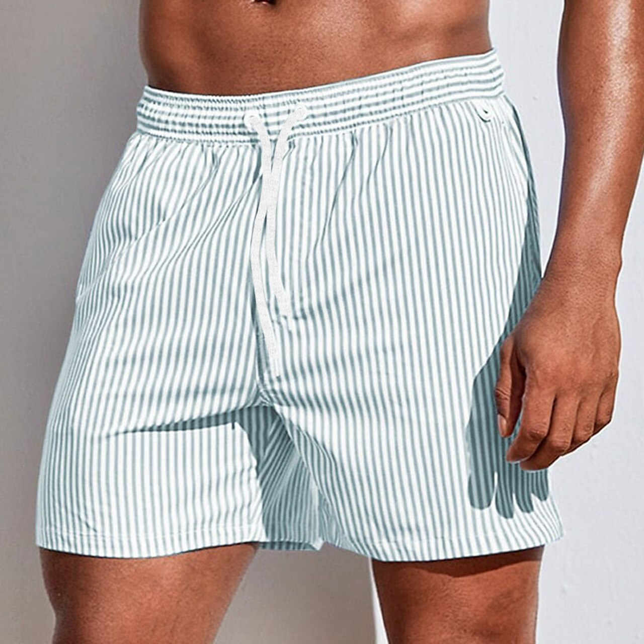 Men's Striped Summer Swim Shorts | Beach