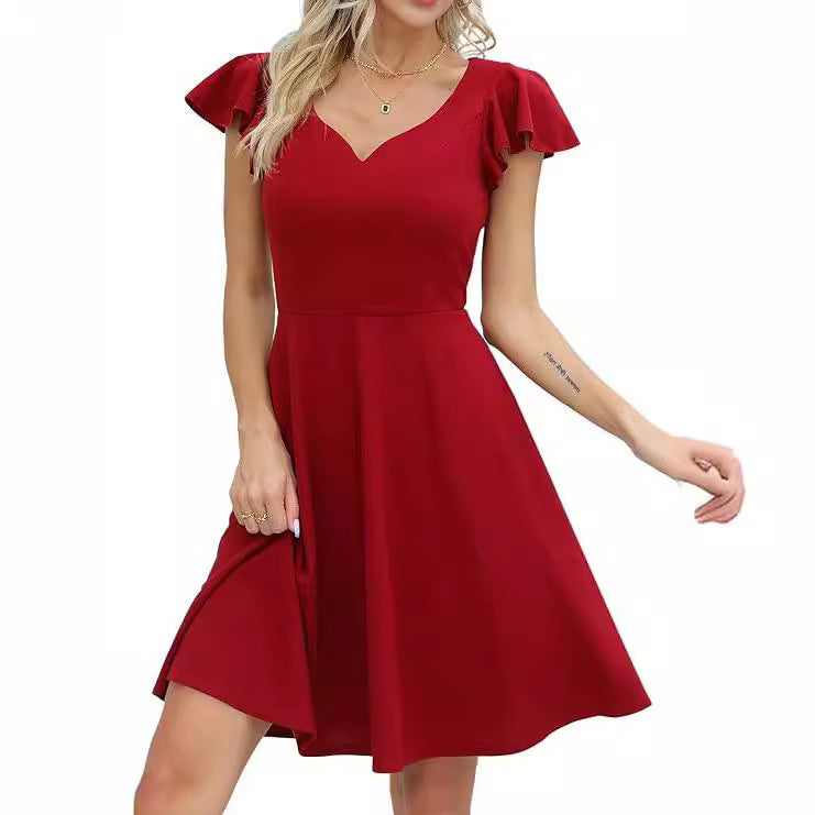 Women's A-Line Ruffle Dress | Mini