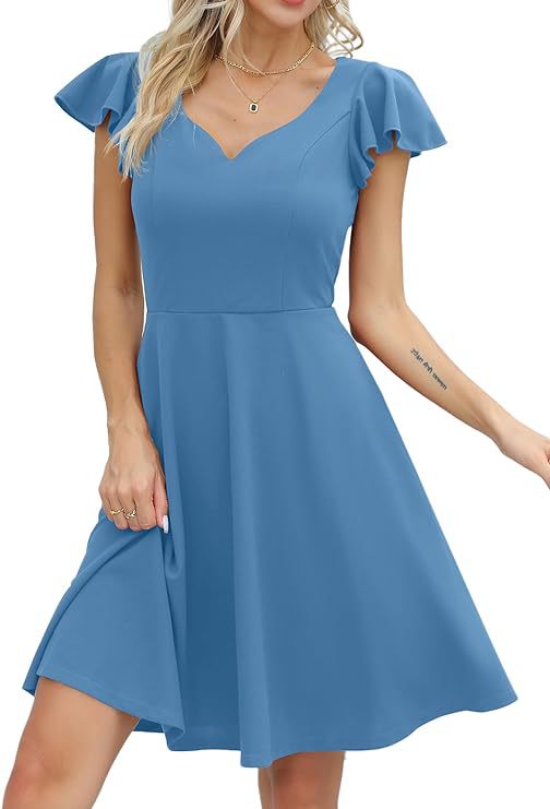 Women's A-Line Ruffle Dress | Mini