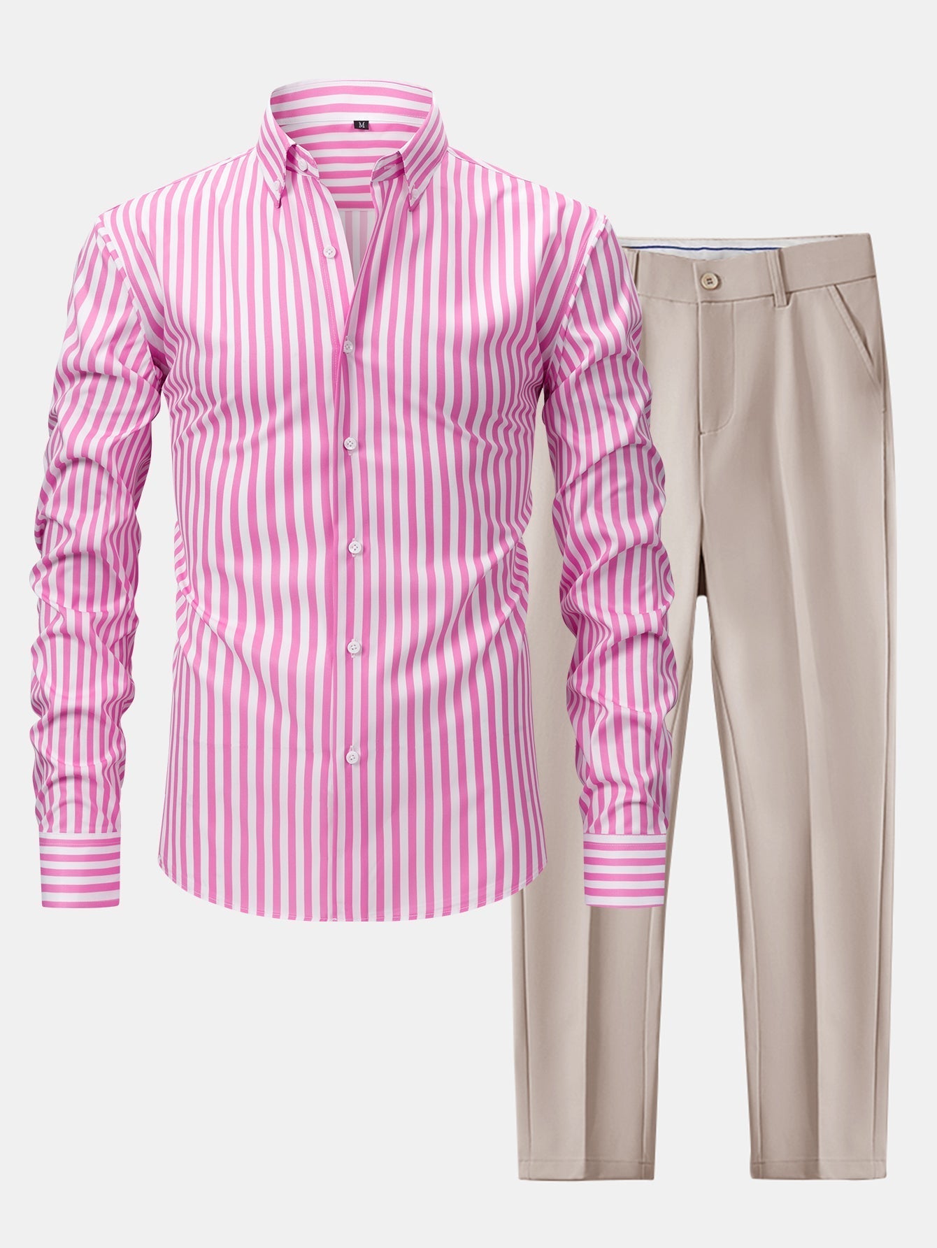 Men's Striped Shirt Set | Two Piece