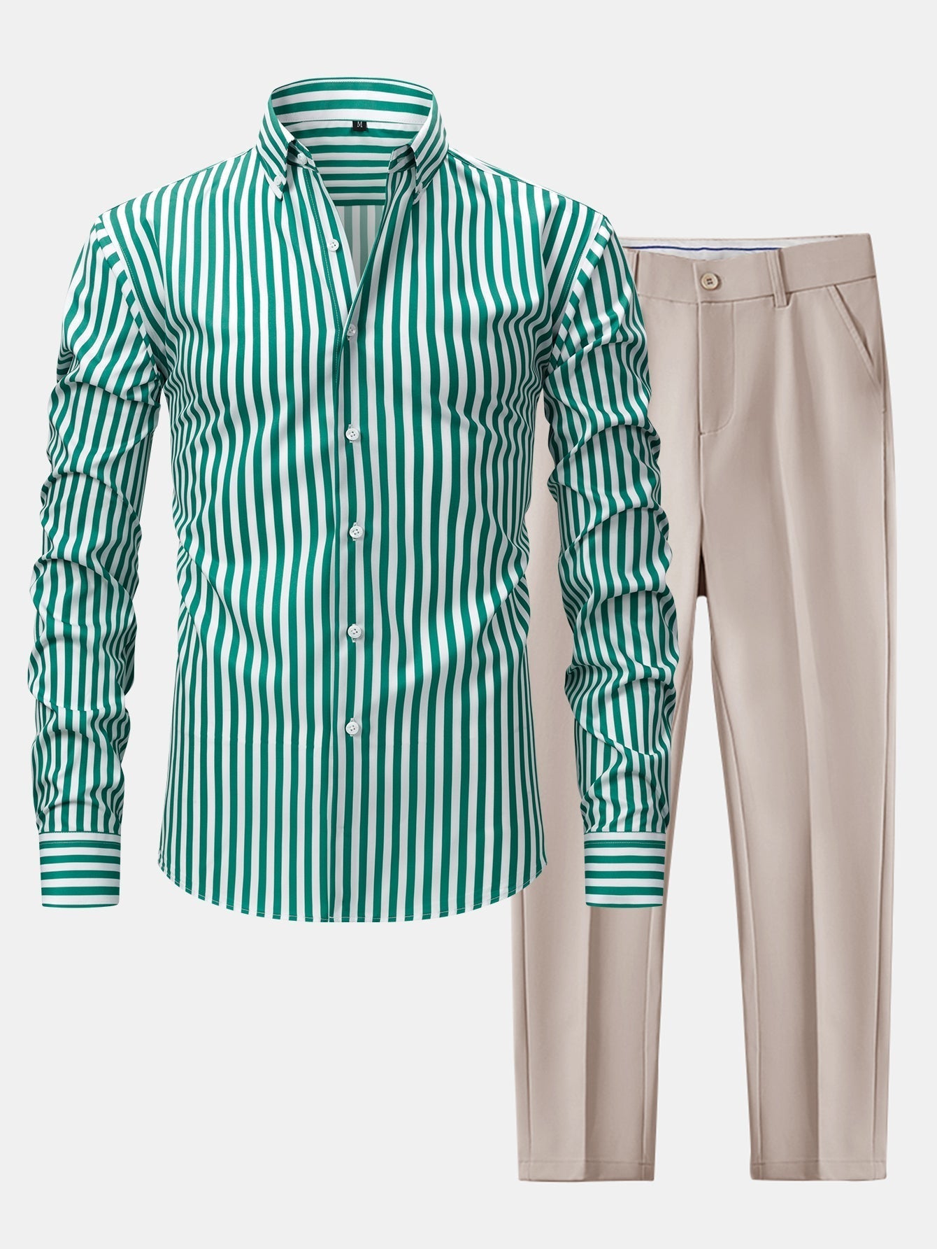 Men's Striped Shirt Set | Two Piece