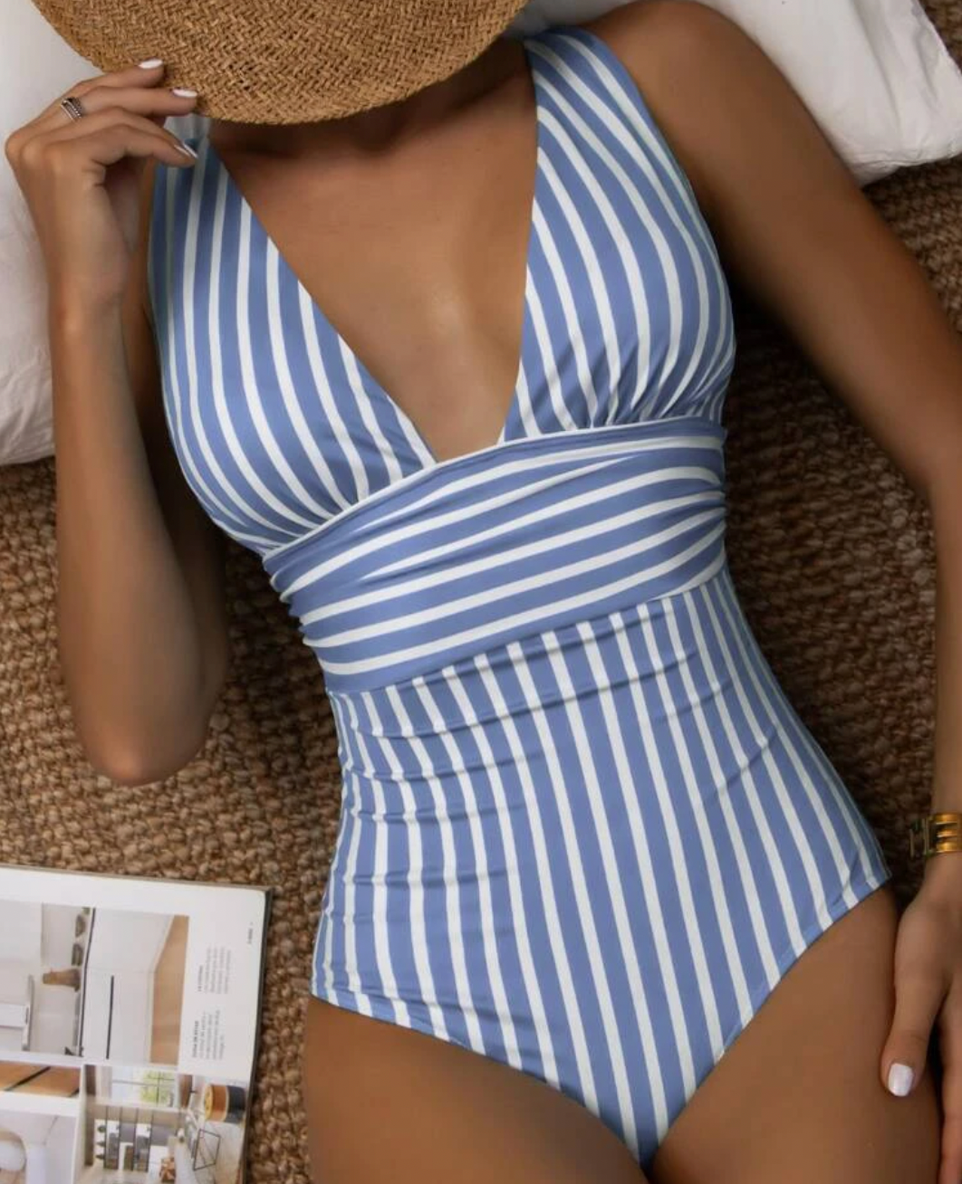 Women's Striped Swimsuit Beach | One Piece