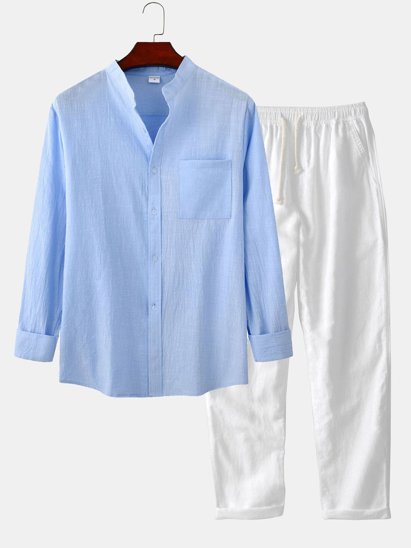 Men's Summer Long Set | Shirt & Trousers