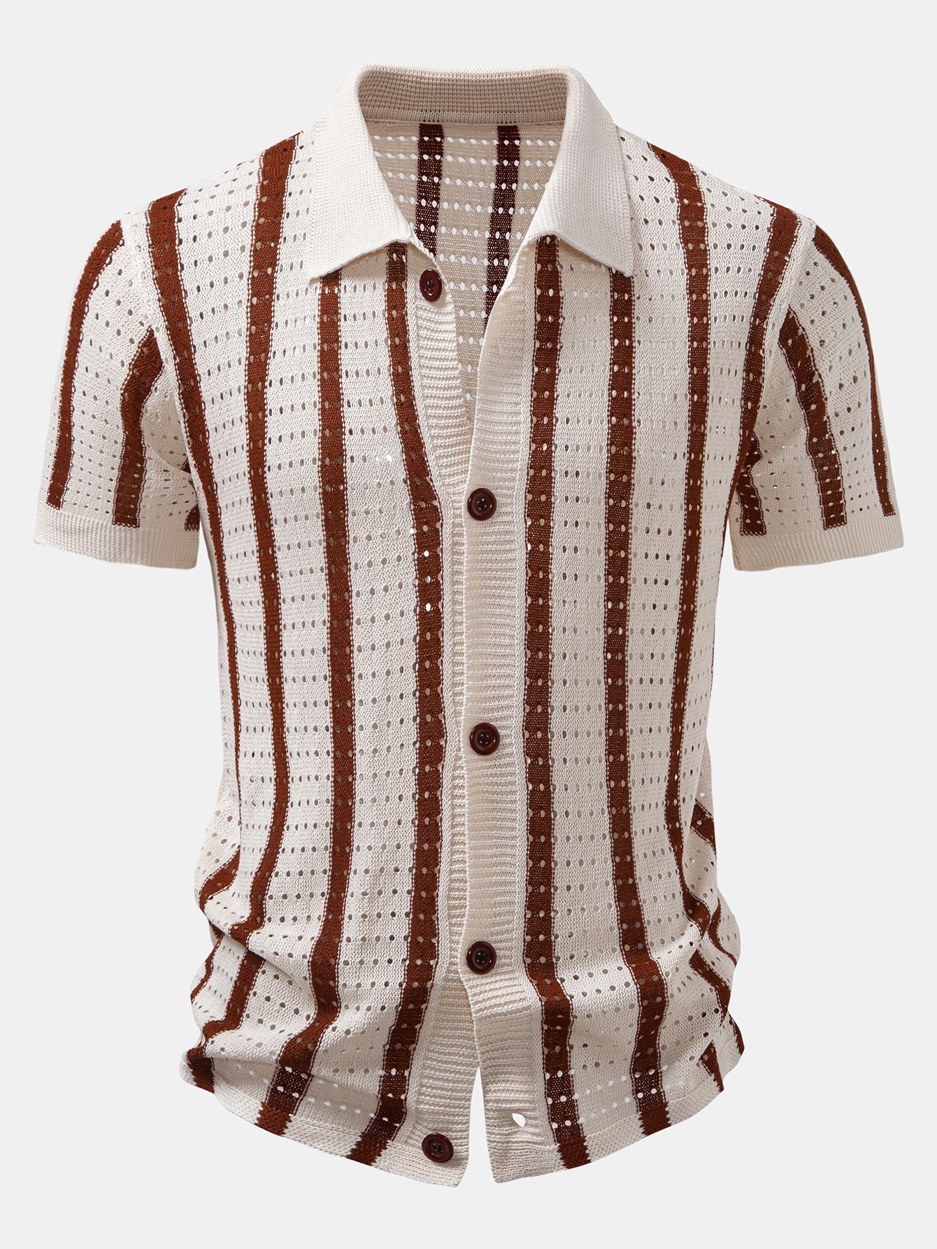Men's Crochet Shirt | Short Sleeve
