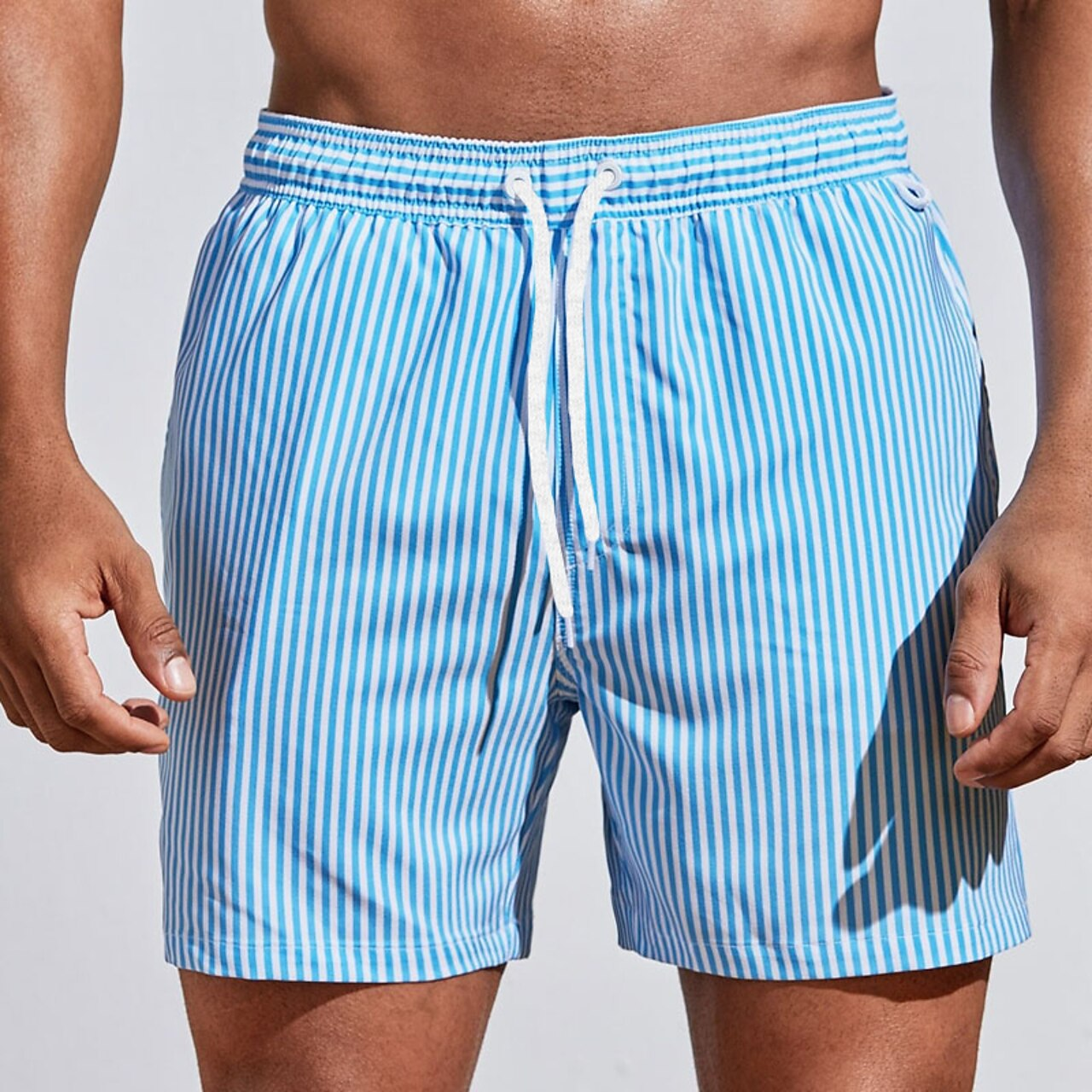 Men's Striped Summer Swim Shorts | Beach