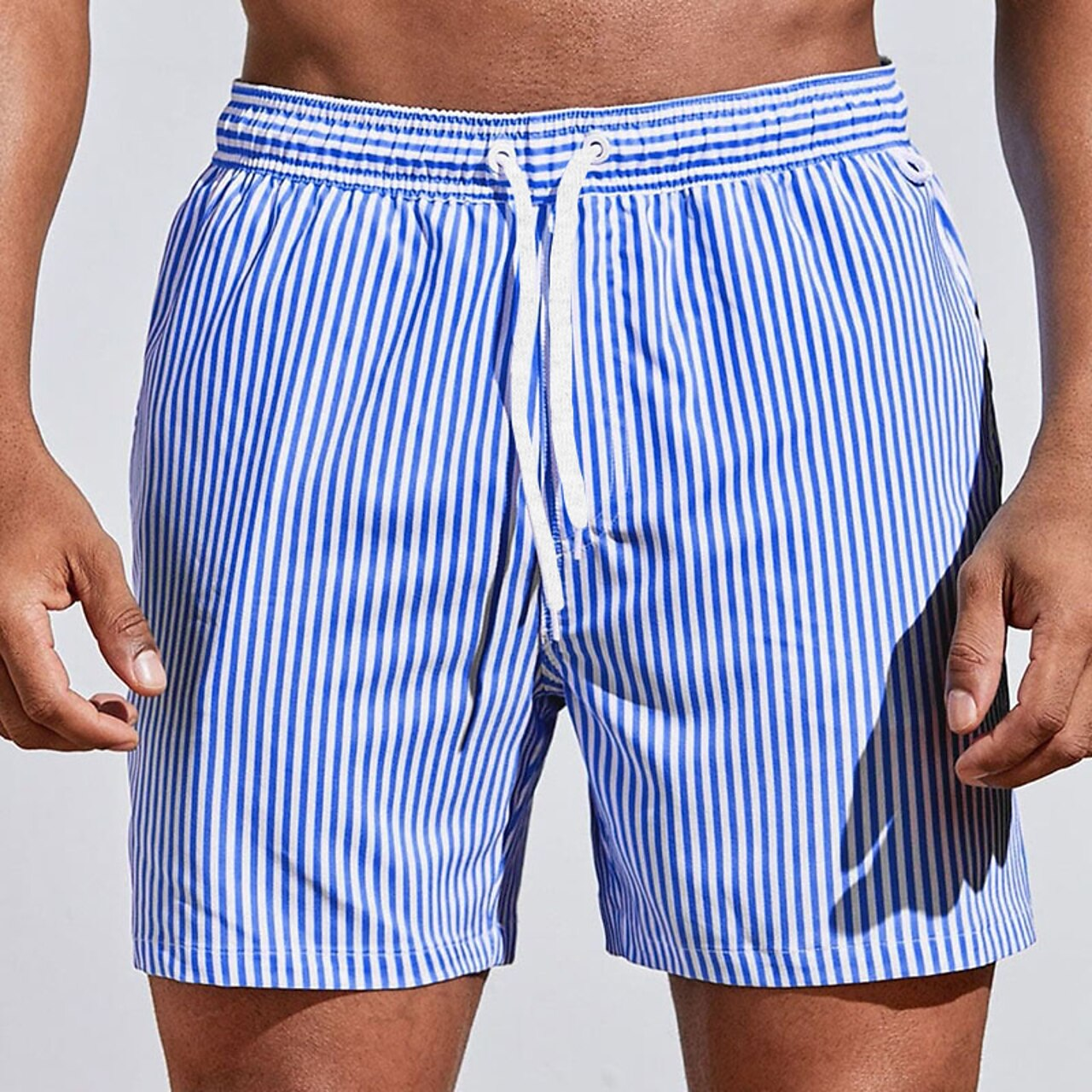 Men's Striped Summer Swim Shorts | Beach