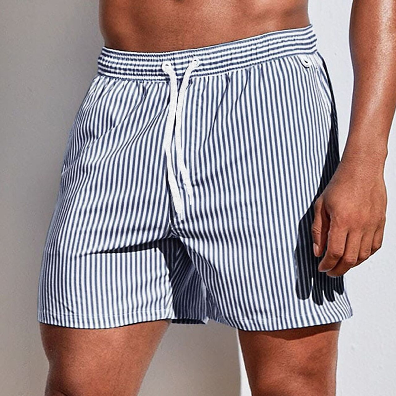 Men's Striped Summer Swim Shorts | Beach