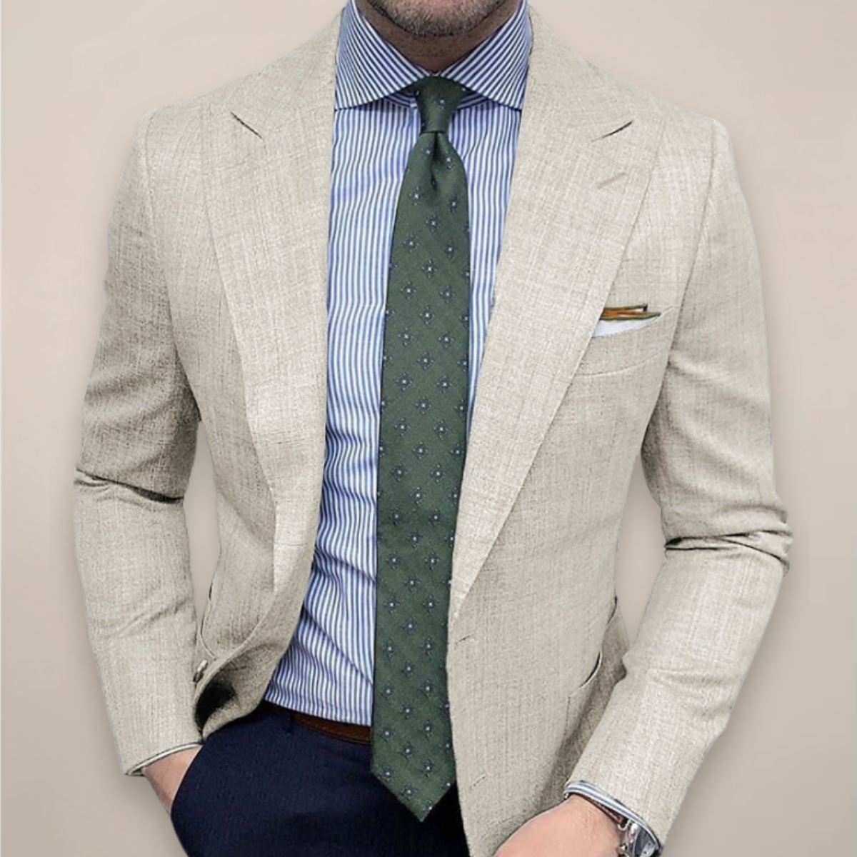 Men’s Tailored Blazer Jacket | Notch Lapel