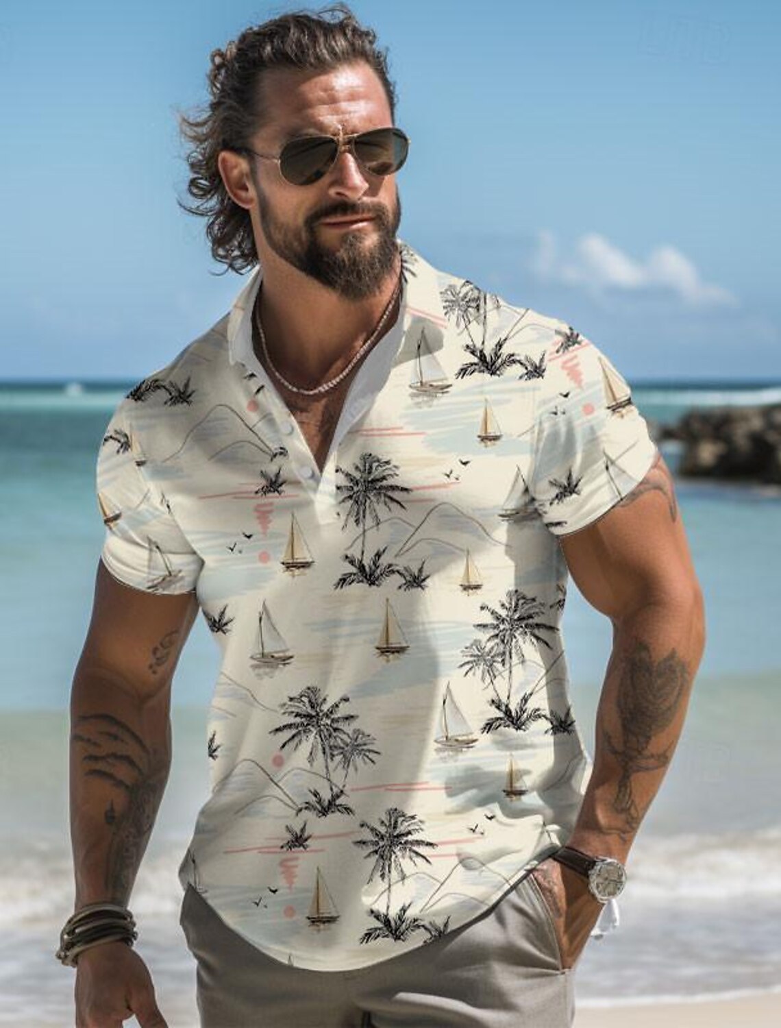 Men's Tight Summer Shirt | Beach