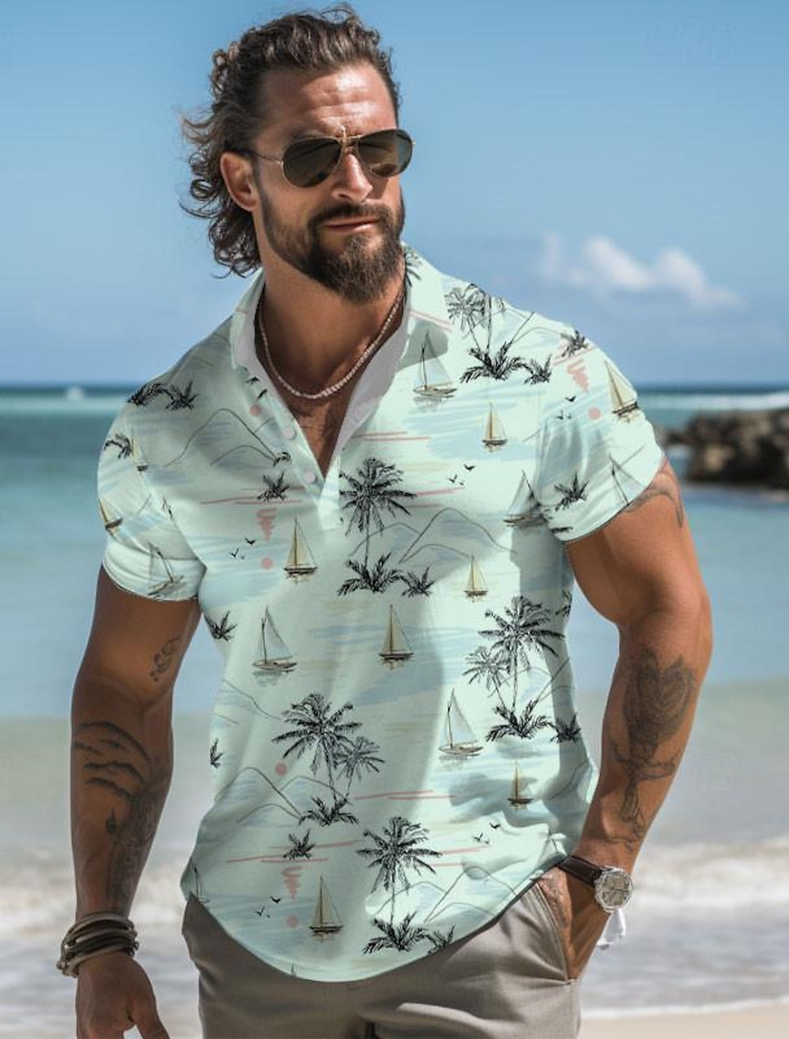 Men's Tight Summer Shirt | Beach