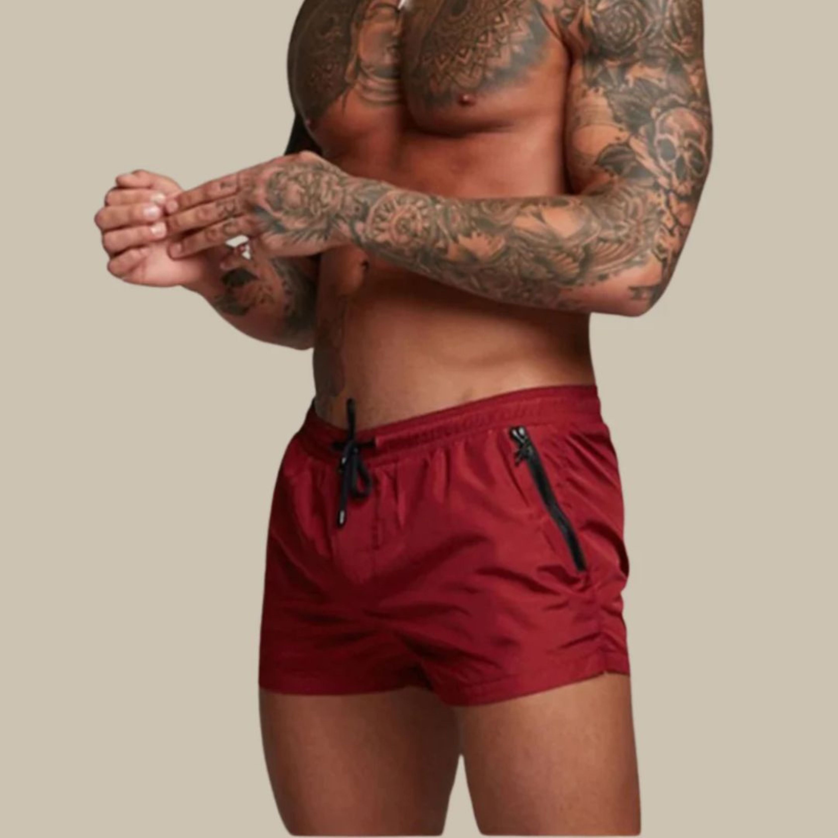 Men's Short Swimming Trunks | Zip Pockets