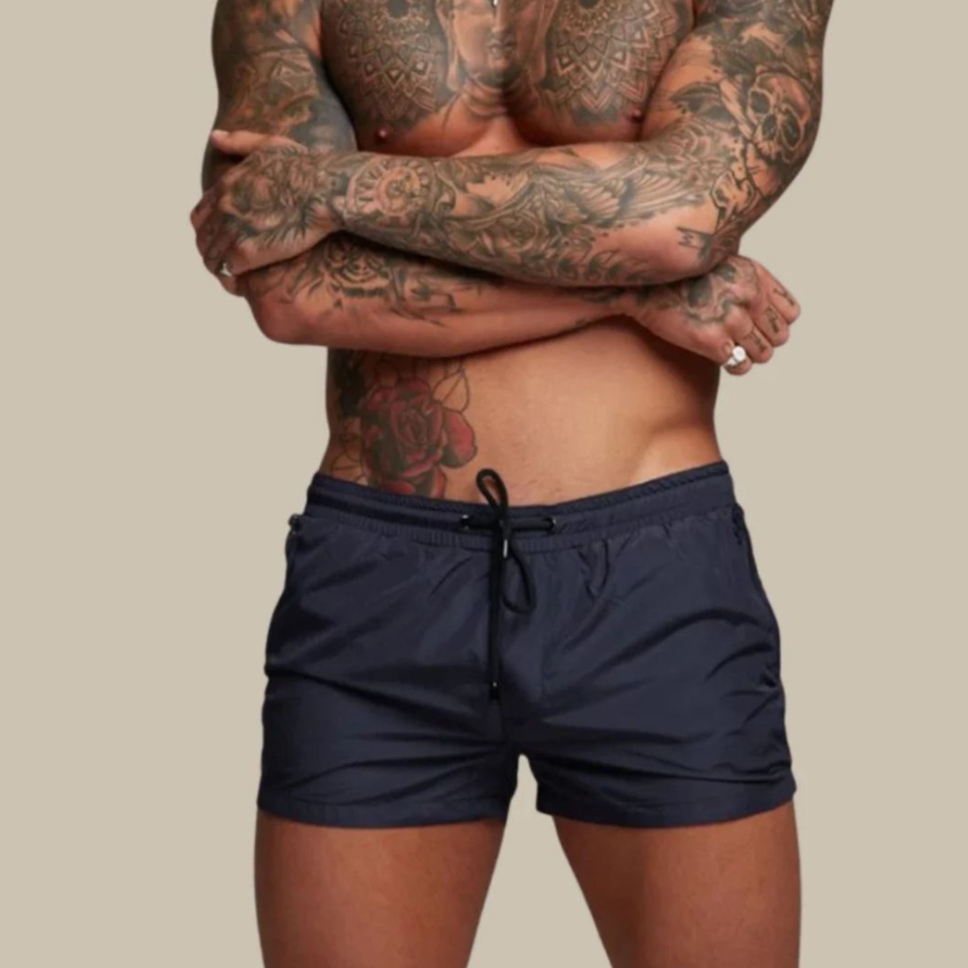 Men's Short Swimming Trunks | Zip Pockets