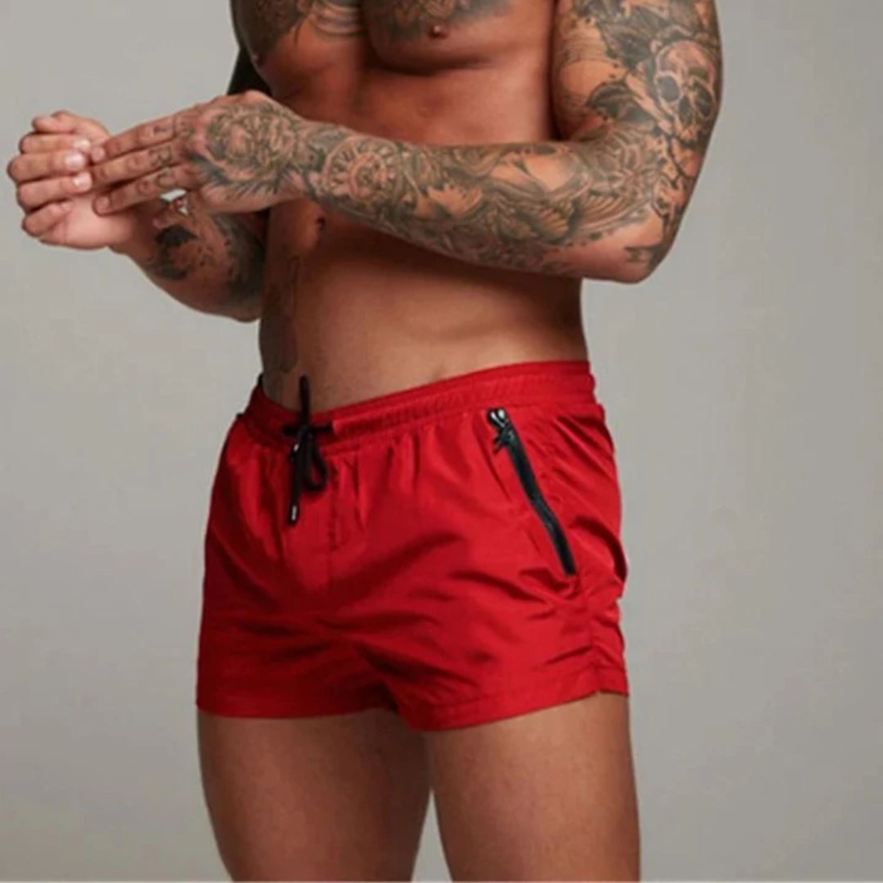Men's Short Swimming Trunks | Zip Pockets