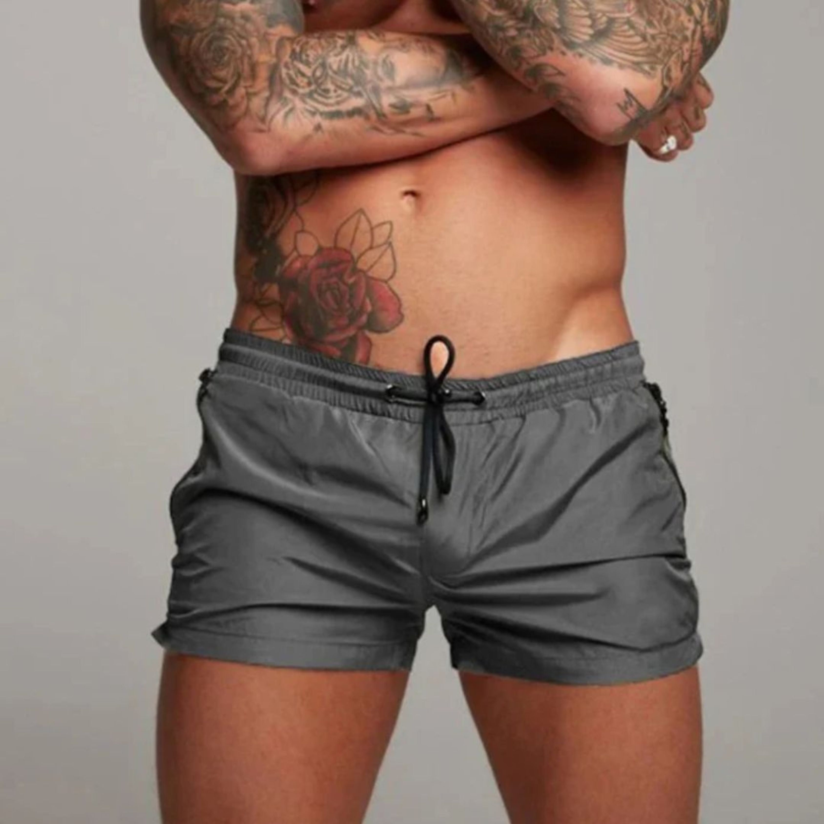 Men's Short Swimming Trunks | Zip Pockets