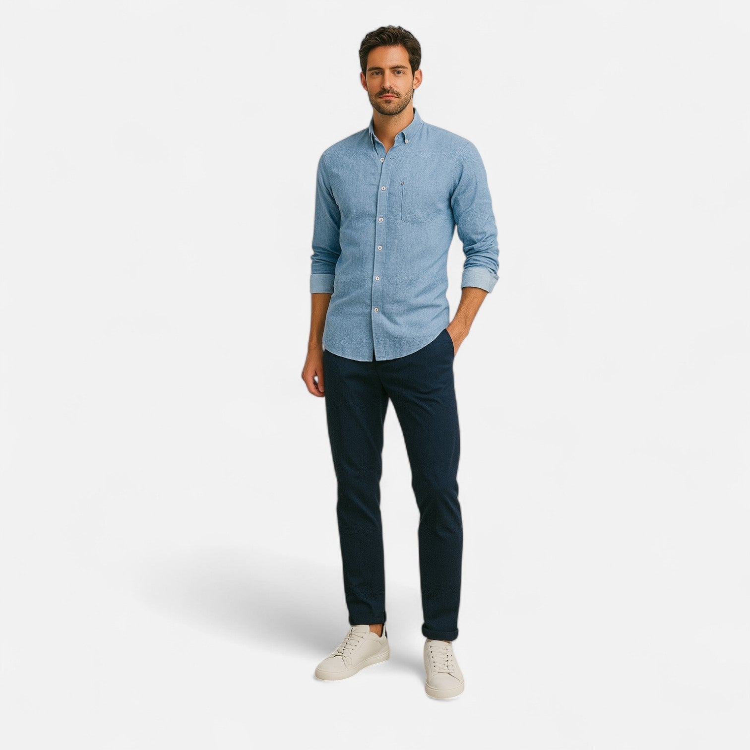 Men's Blend Shirt | Utility Pocket & Straight