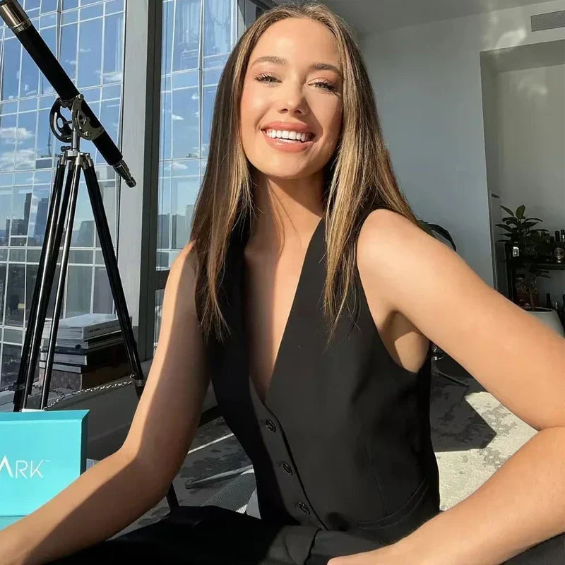 Women’s Button Waistcoat | Sleeveless Top