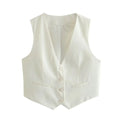 Women’s Button Waistcoat | Sleeveless Top