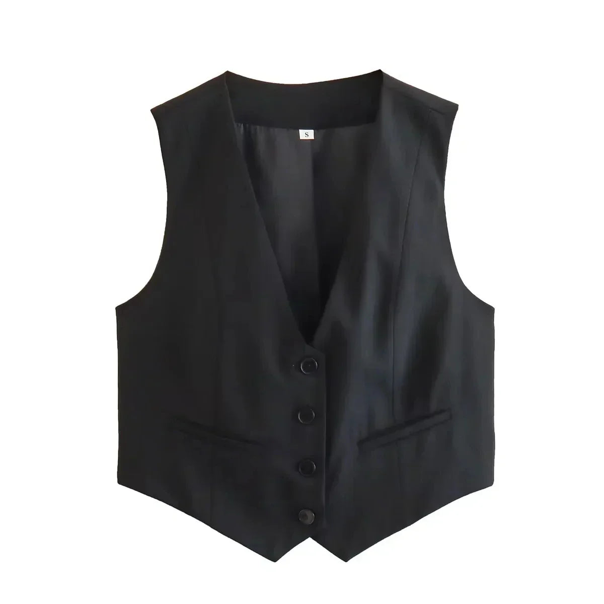 Women’s Button Waistcoat | Sleeveless Top