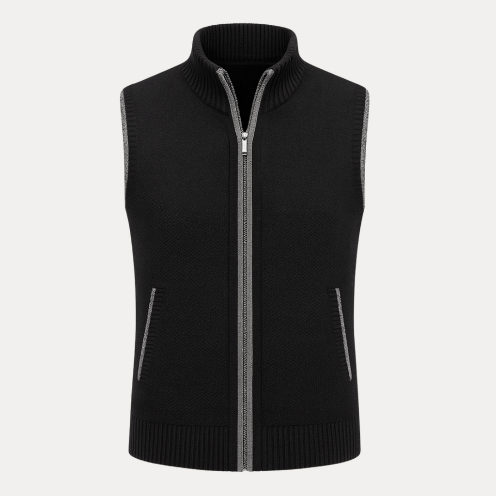 Men's Spring Knit Vest | Zip Up