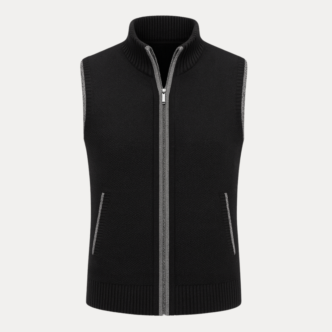 Men's Spring Knit Vest | Zip Up