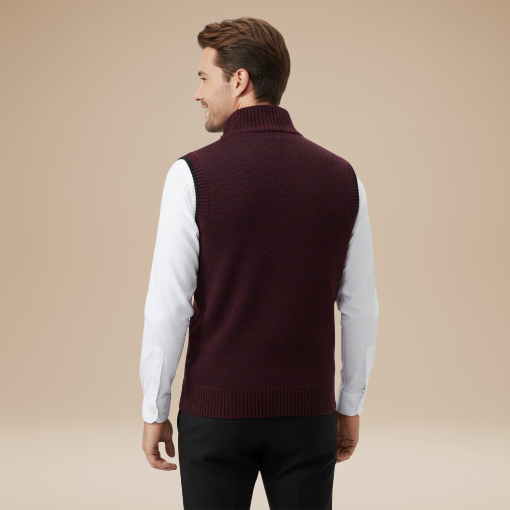 Men's Spring Knit Vest | Zip Up