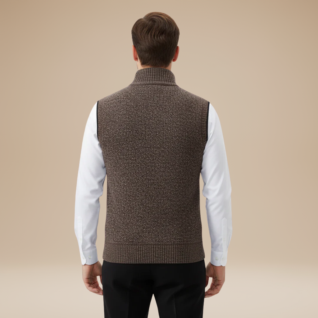 Men's Spring Knit Vest | Zip Up