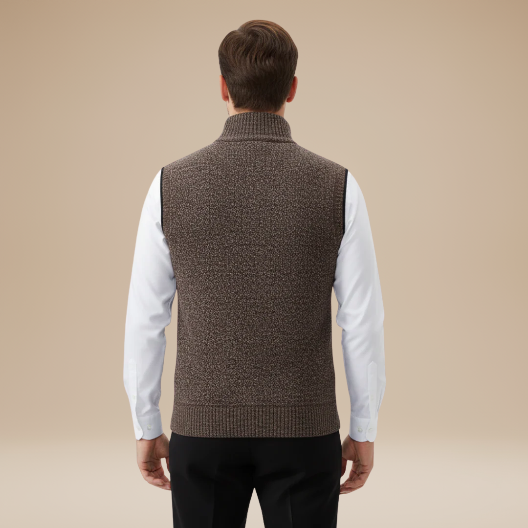 Men's Spring Knit Vest | Zip Up