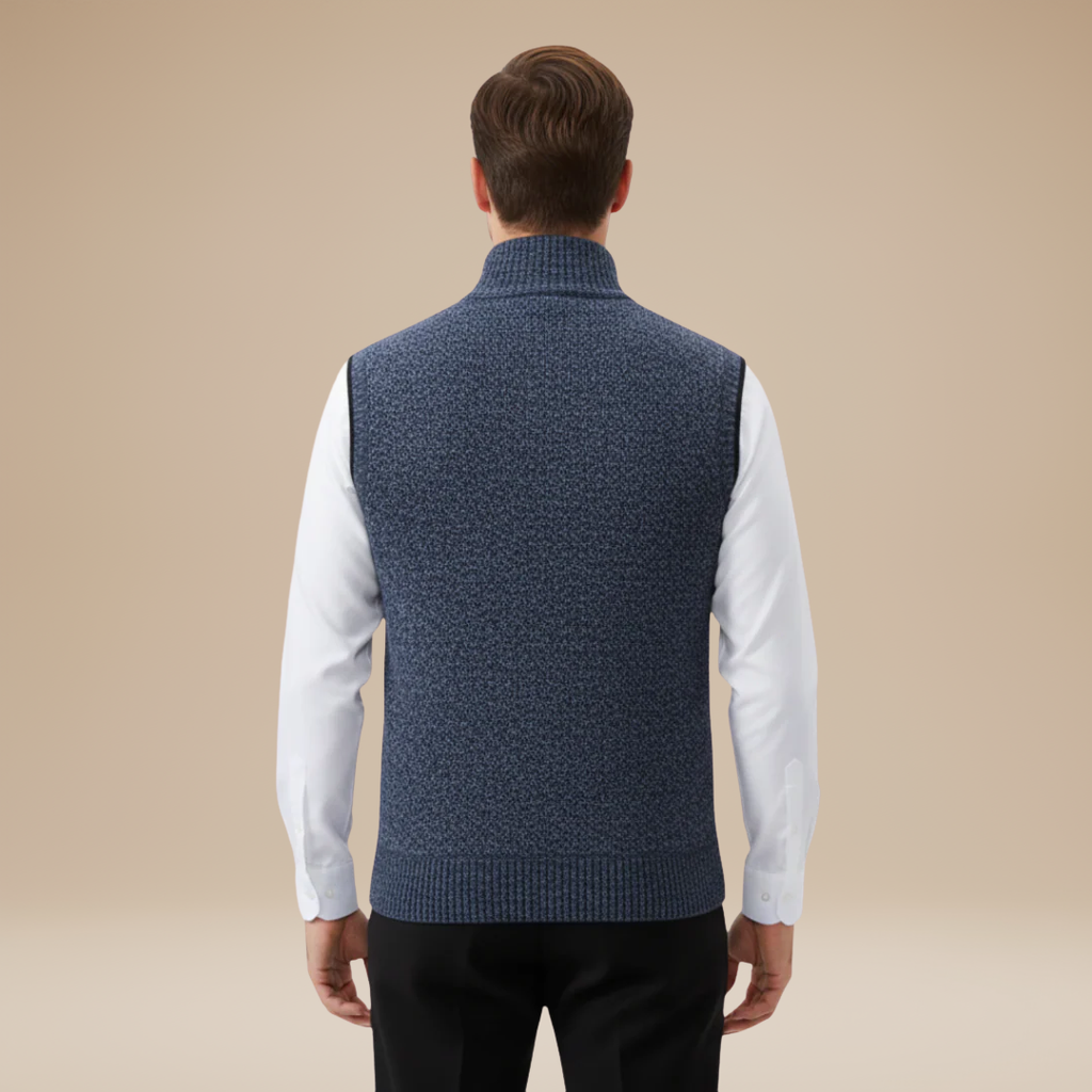 Men's Spring Knit Vest | Zip Up