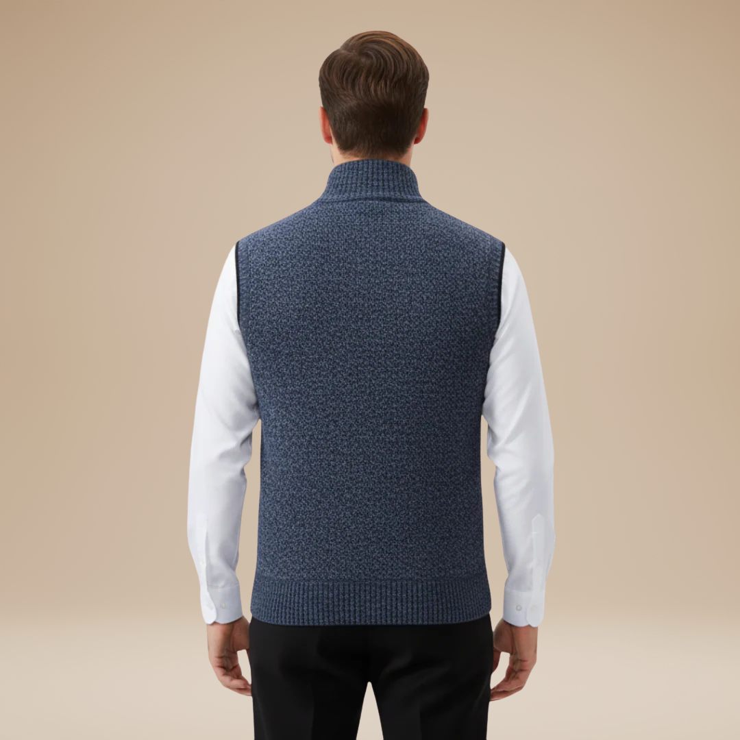 Men's Spring Knit Vest | Zip Up
