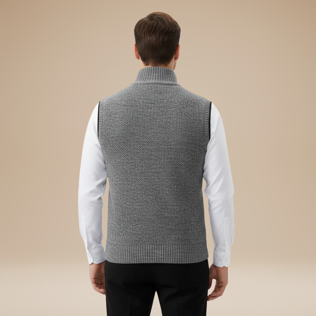 Men's Spring Knit Vest | Zip Up