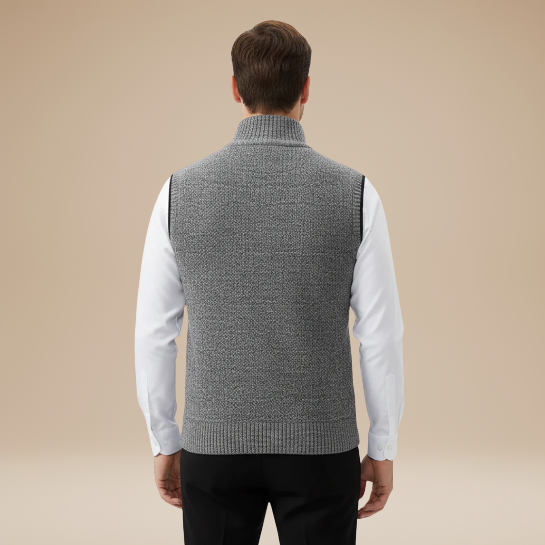 Men's Spring Knit Vest | Zip Up