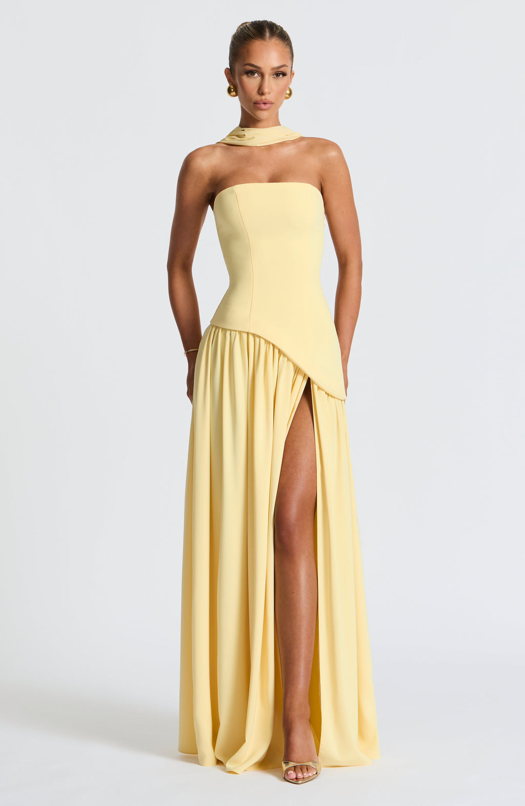 Women's Asymmetric Wedding Guest Dress | Maxi