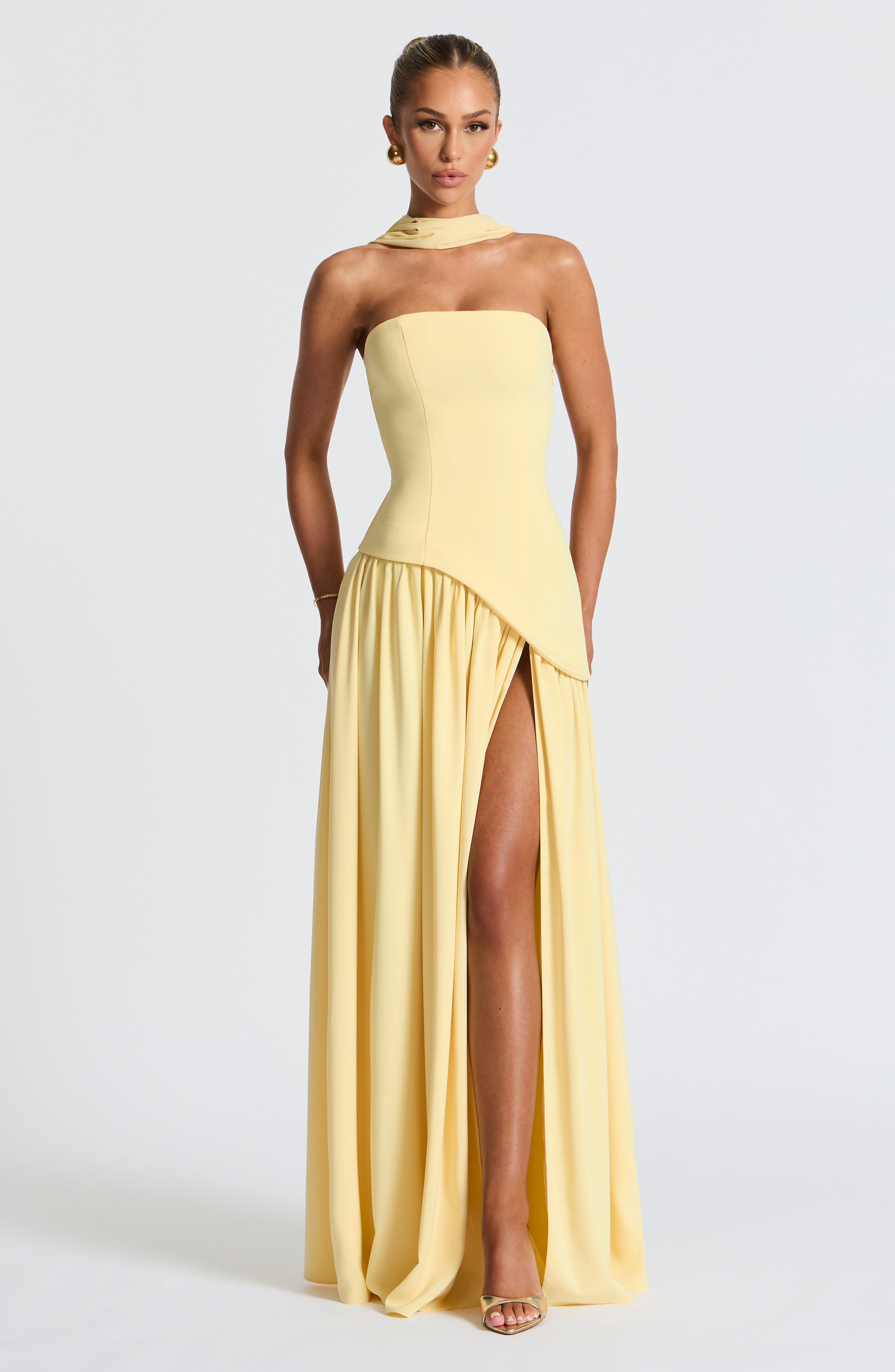 Women's Asymmetric Wedding Guest Dress | Maxi