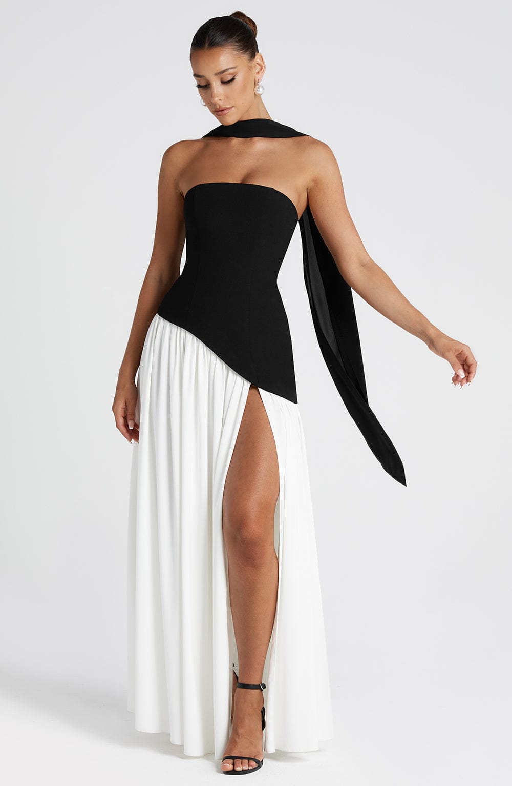 Women's Asymmetric Wedding Guest Dress | Maxi