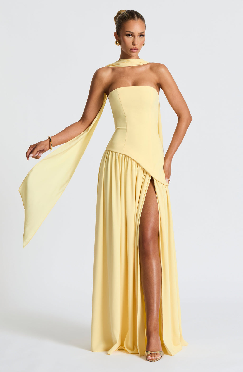 Women's Asymmetric Wedding Guest Dress | Maxi