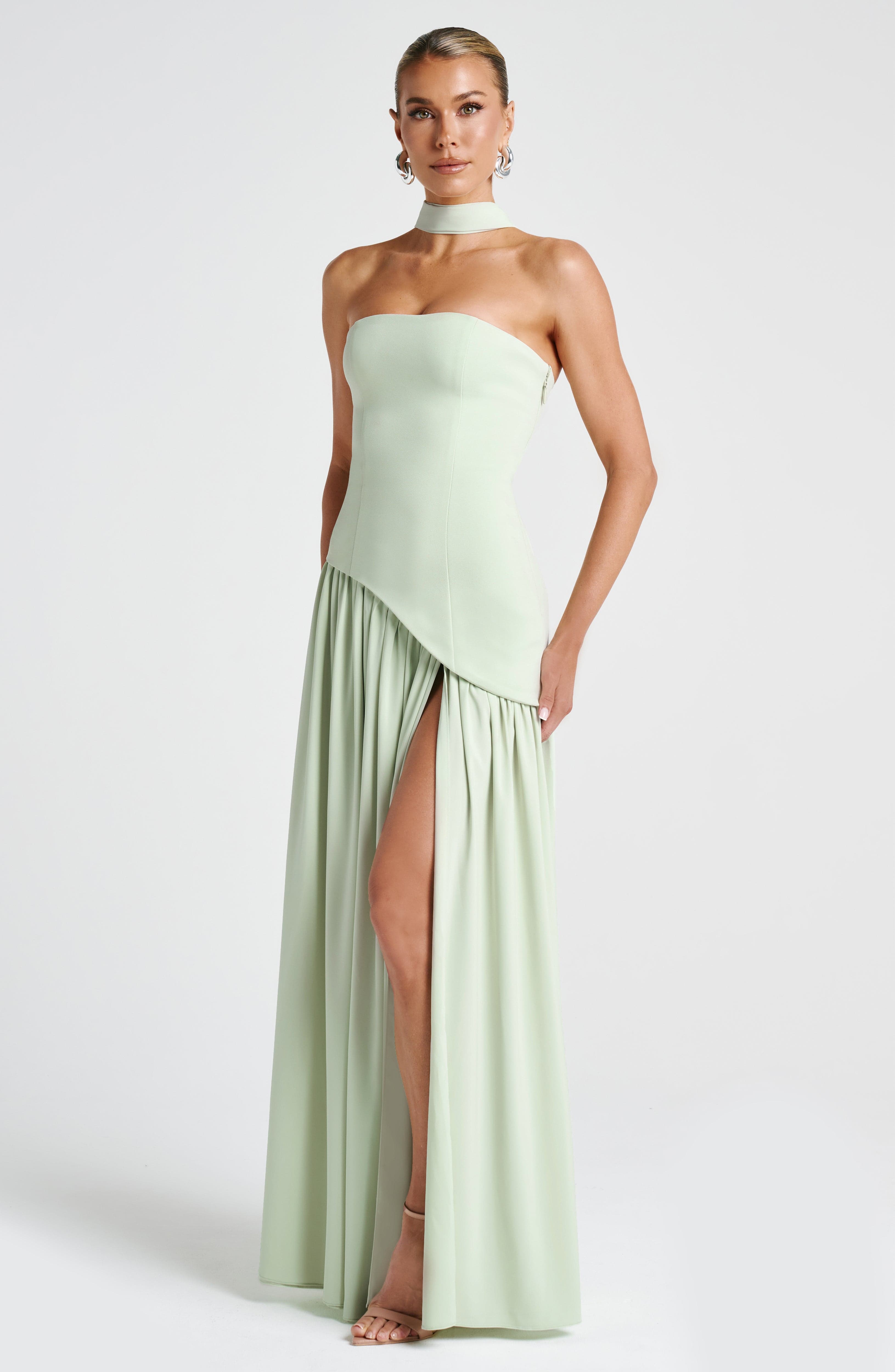 Women's Asymmetric Wedding Guest Dress | Maxi