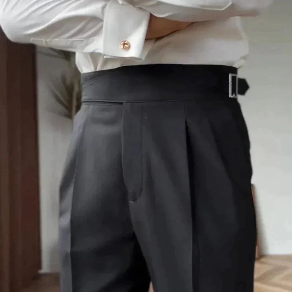 Men's Plated Suit Trousers | Formal